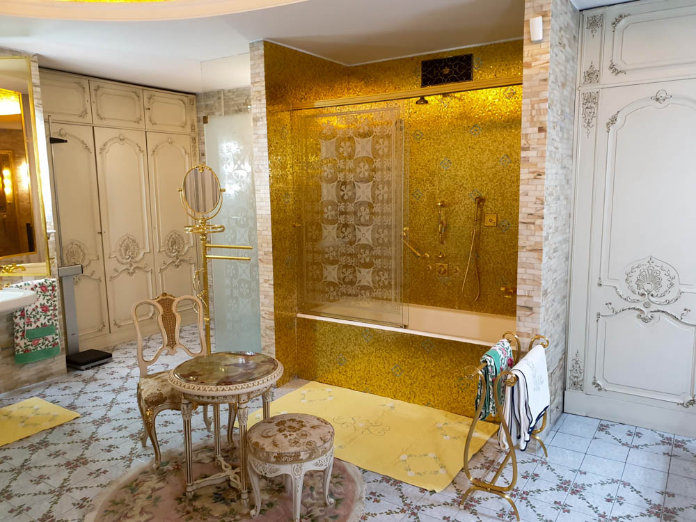 Gold bathroom in Ceaușescu's house in Bucharest, Romania