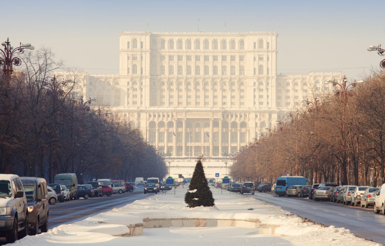 Bucharest view of Parliament building
