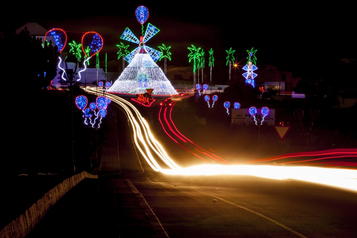 Christmas Lights in Tinajo, Lanzarote