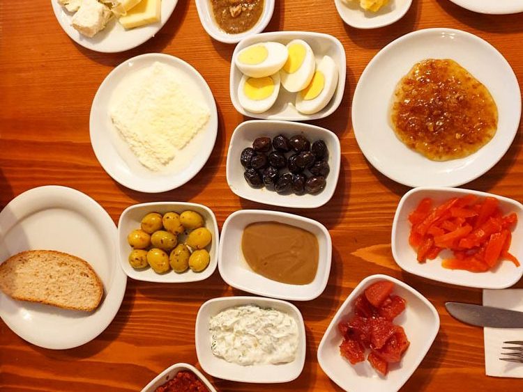 full spread of delicious turkish breakfast