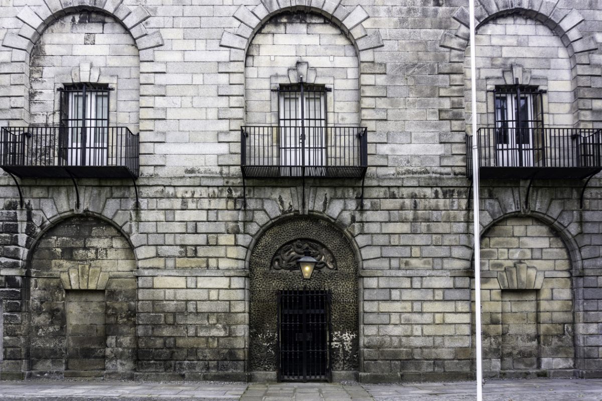 The entrance to Kilmainham Gaol in Dublin where the leaders of the 1916 uprising were executed.