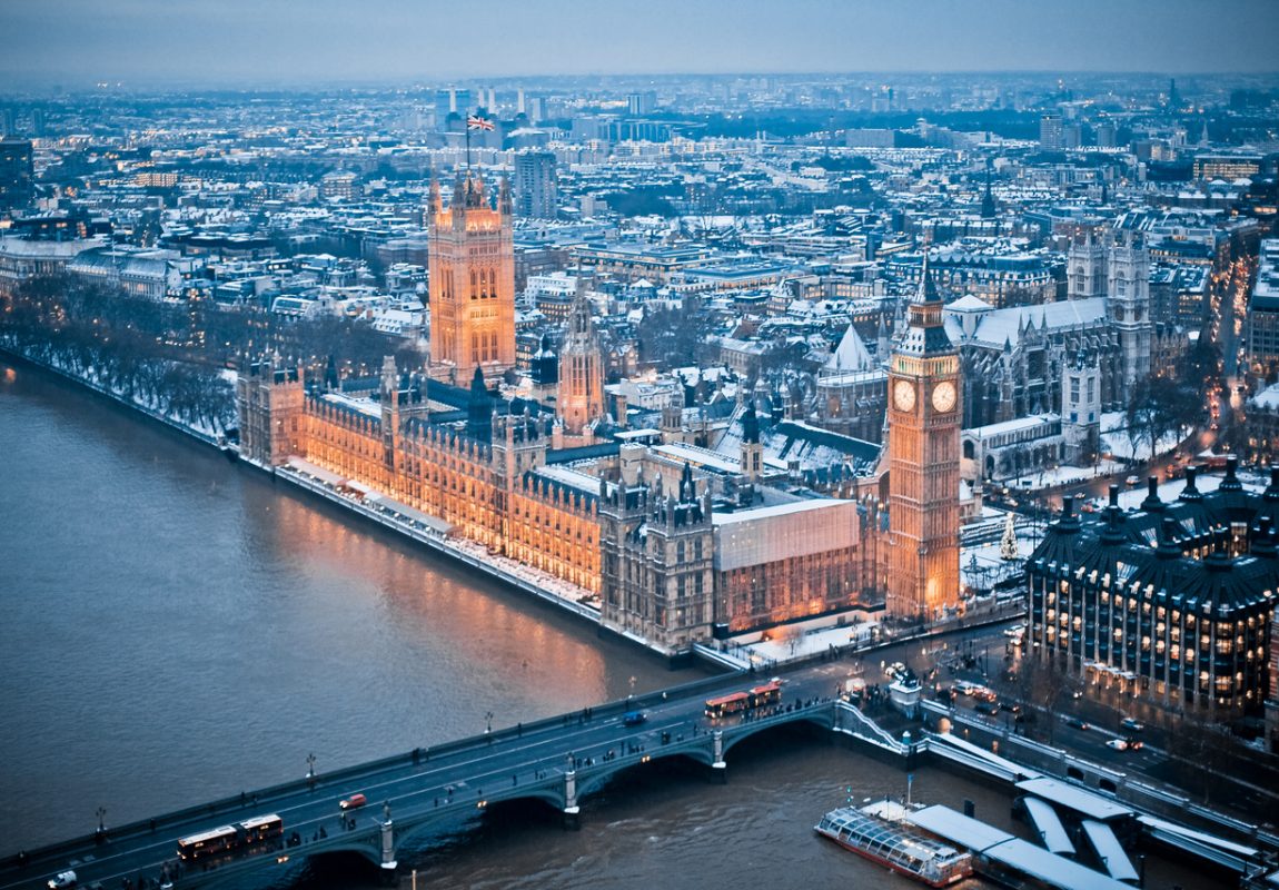 Aerial House of Parliament and London