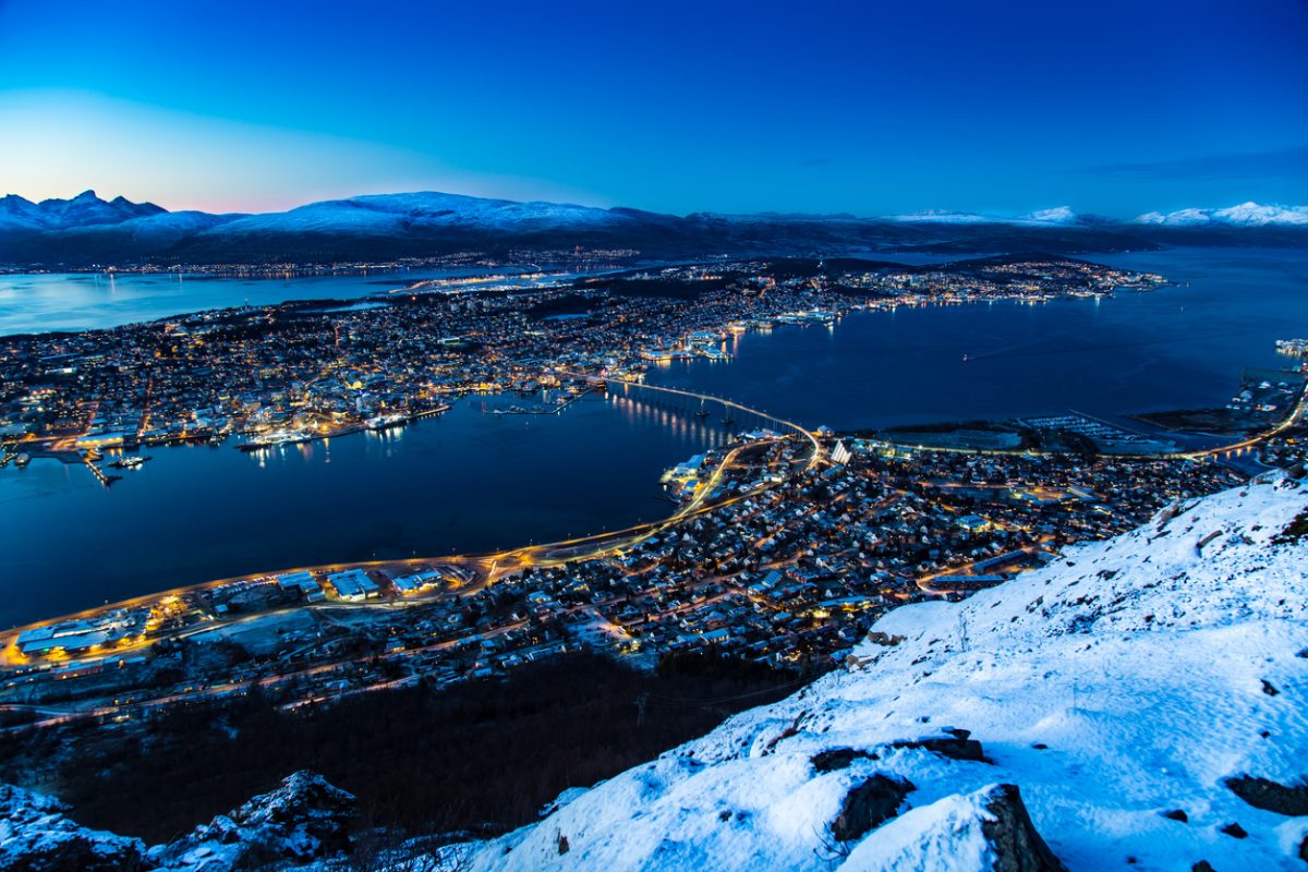 Panoramic view of Tromso Norway Scandinavia Europe