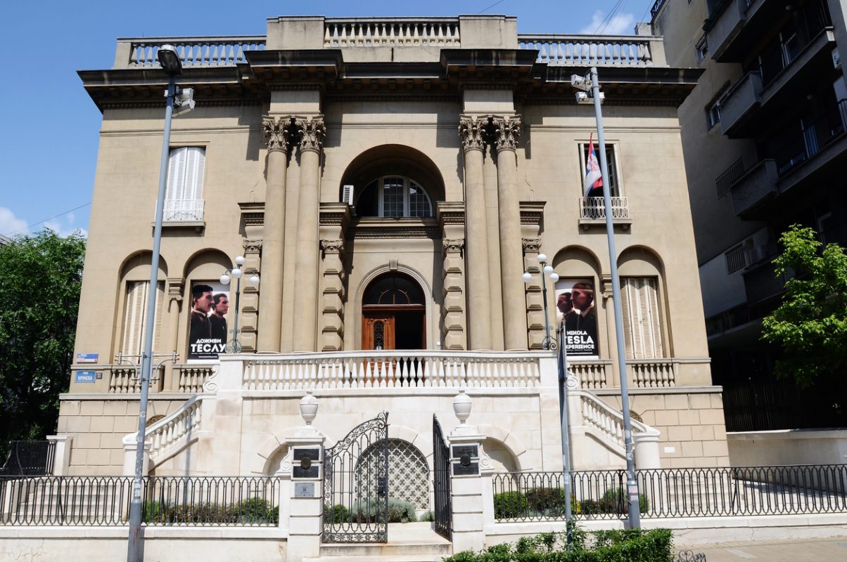 BELGRADE, SERBIA - May 17 2017: Nikola Tesla Museum in Belgrade. Famous scientist memorial museum villa in Belgrade, Serbia.