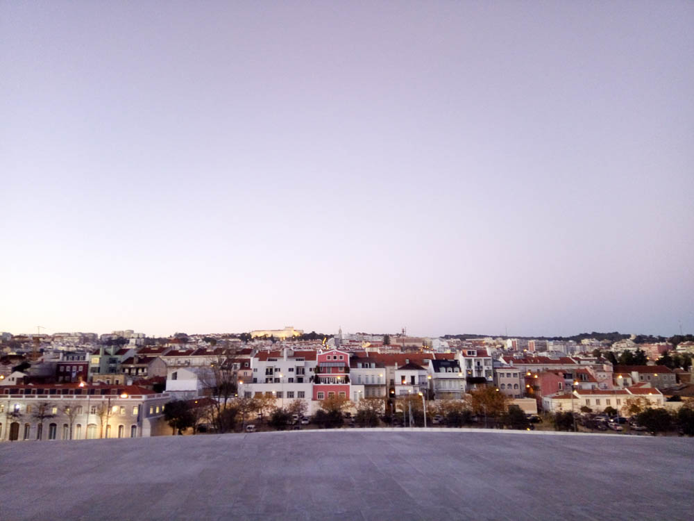An early sunset over Lisbon in January