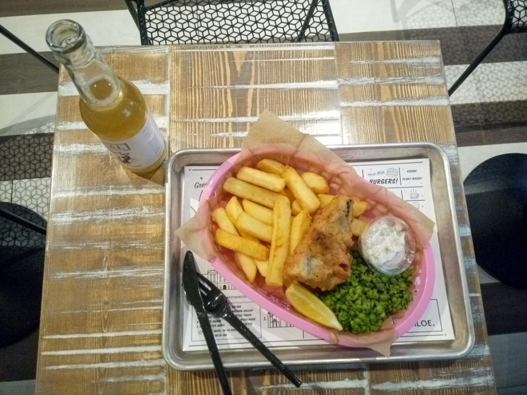 Fish and chips in London