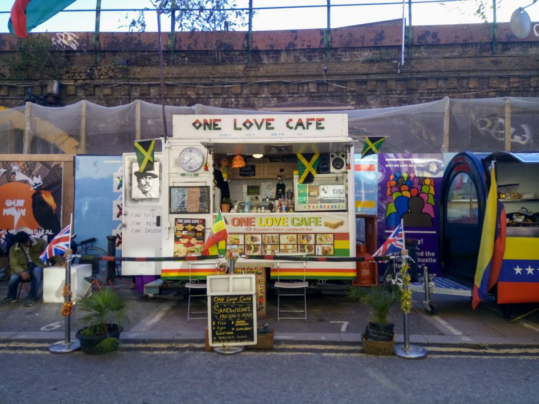 A food stall of the One Love Cafe in Brixton