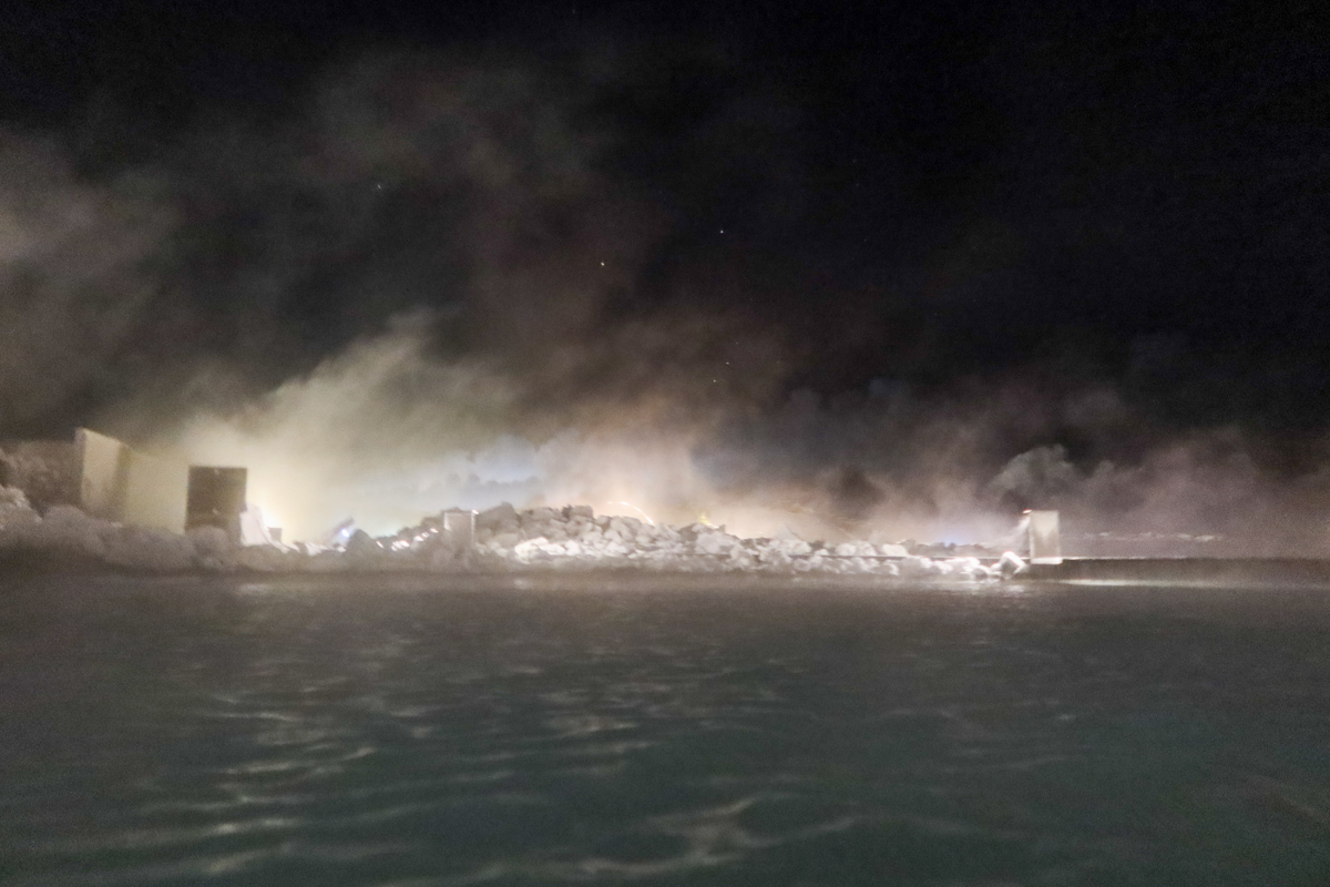Steam rising off the hot water of the blue lagoon in Iceland, near Reykjavik in Iceland.