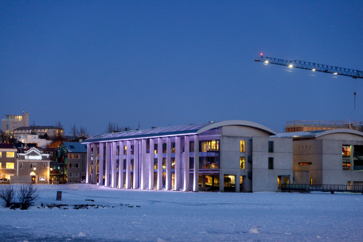 National Museum of Iceland, on the frozen lake in Reykjavik