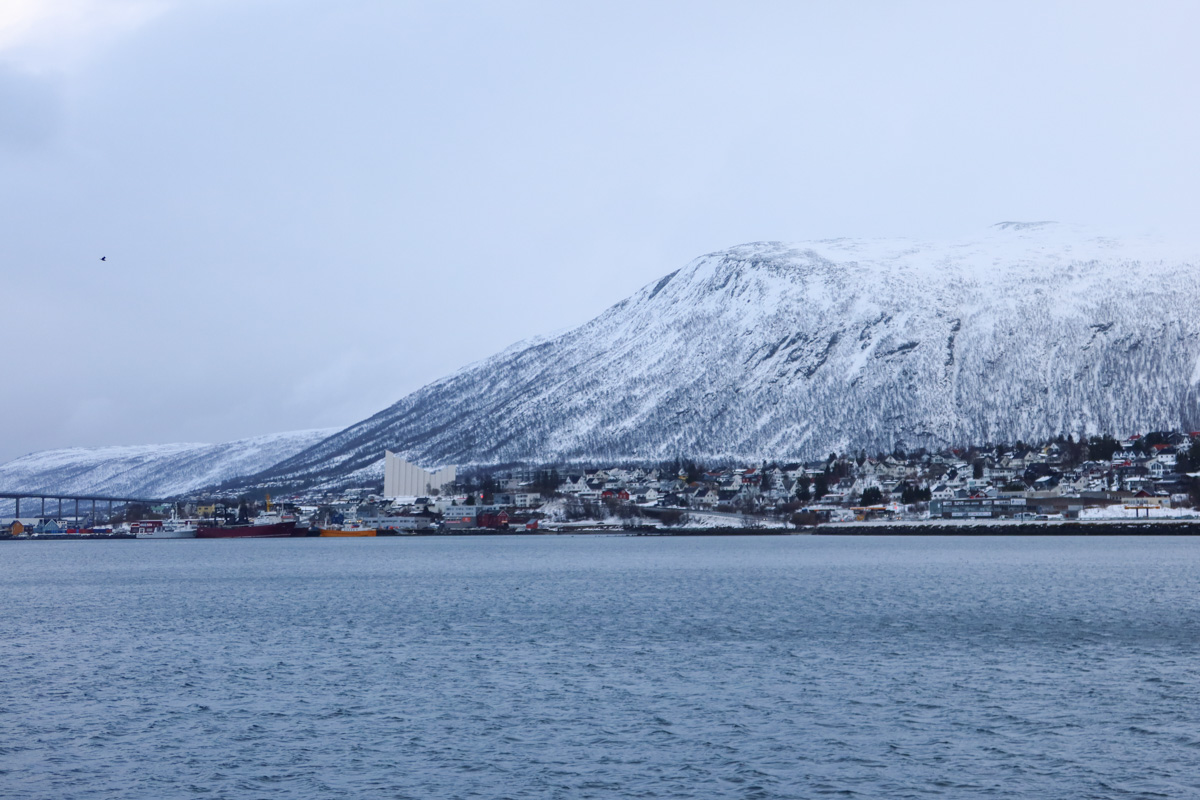A winter scene in Tromso, Norway