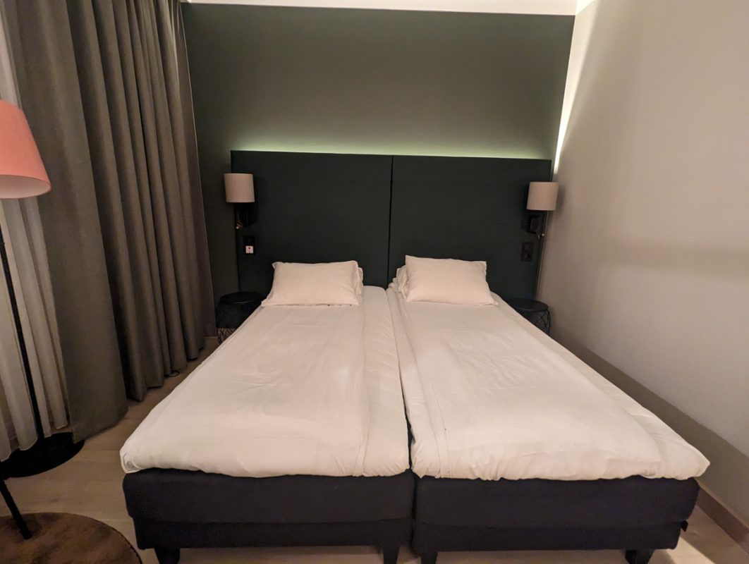 Comfortable bed in Scandic Torget Hotel in Bergen