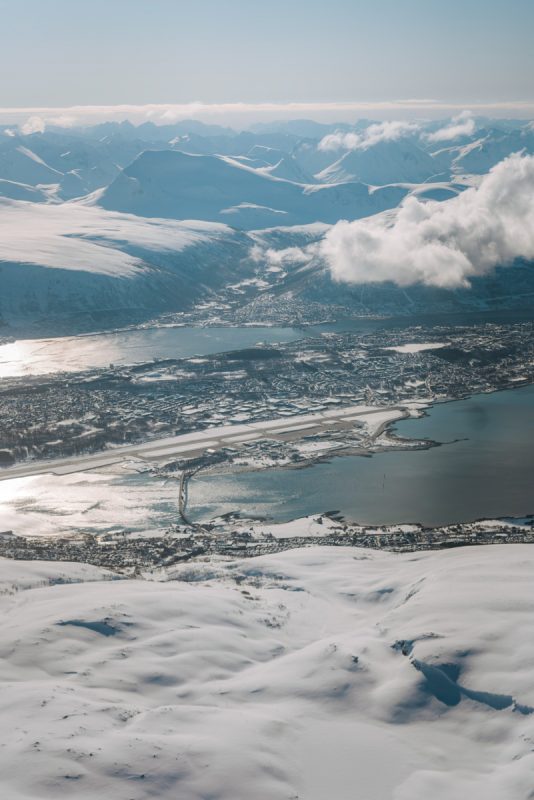 View of Tromso from a mountain above