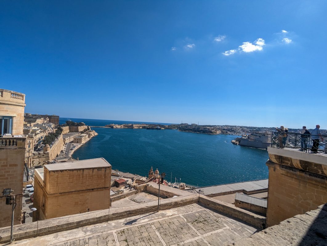 View over Valletta Harbour in Malta in March