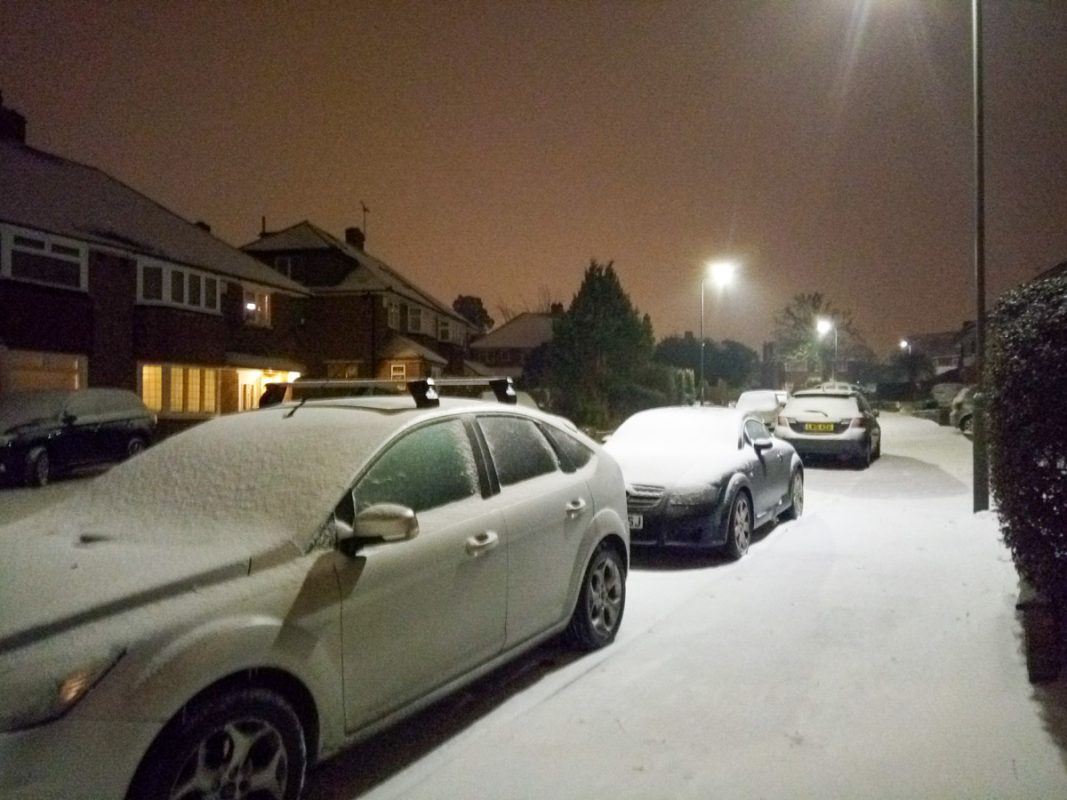 A rare coating of winter snow in England