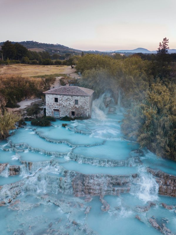 Saturnia, hot springs in Italy.