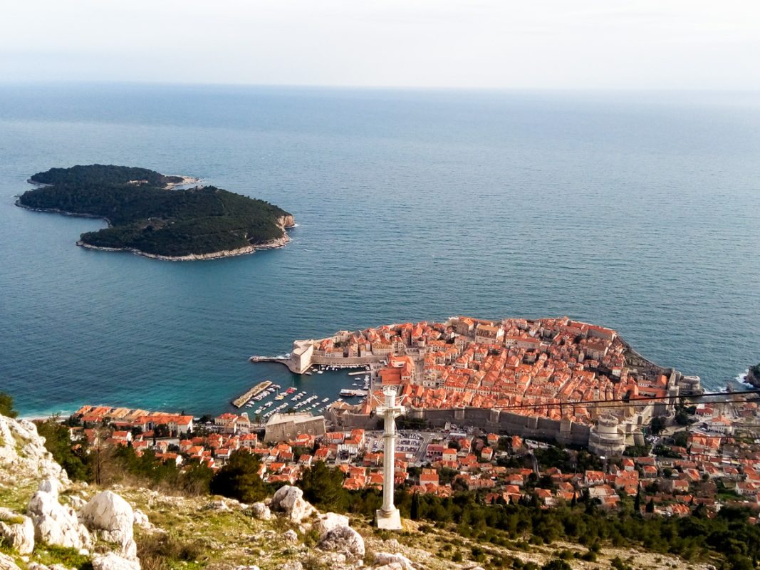 View of Dubrovnik in the winter months. 