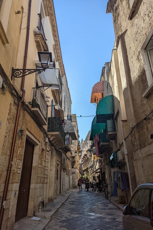 Streets of Bari, Puglia, Italy.
