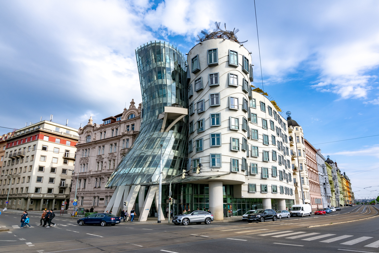 Prague, Czech Republic - May 2019: Dancing House in Prague