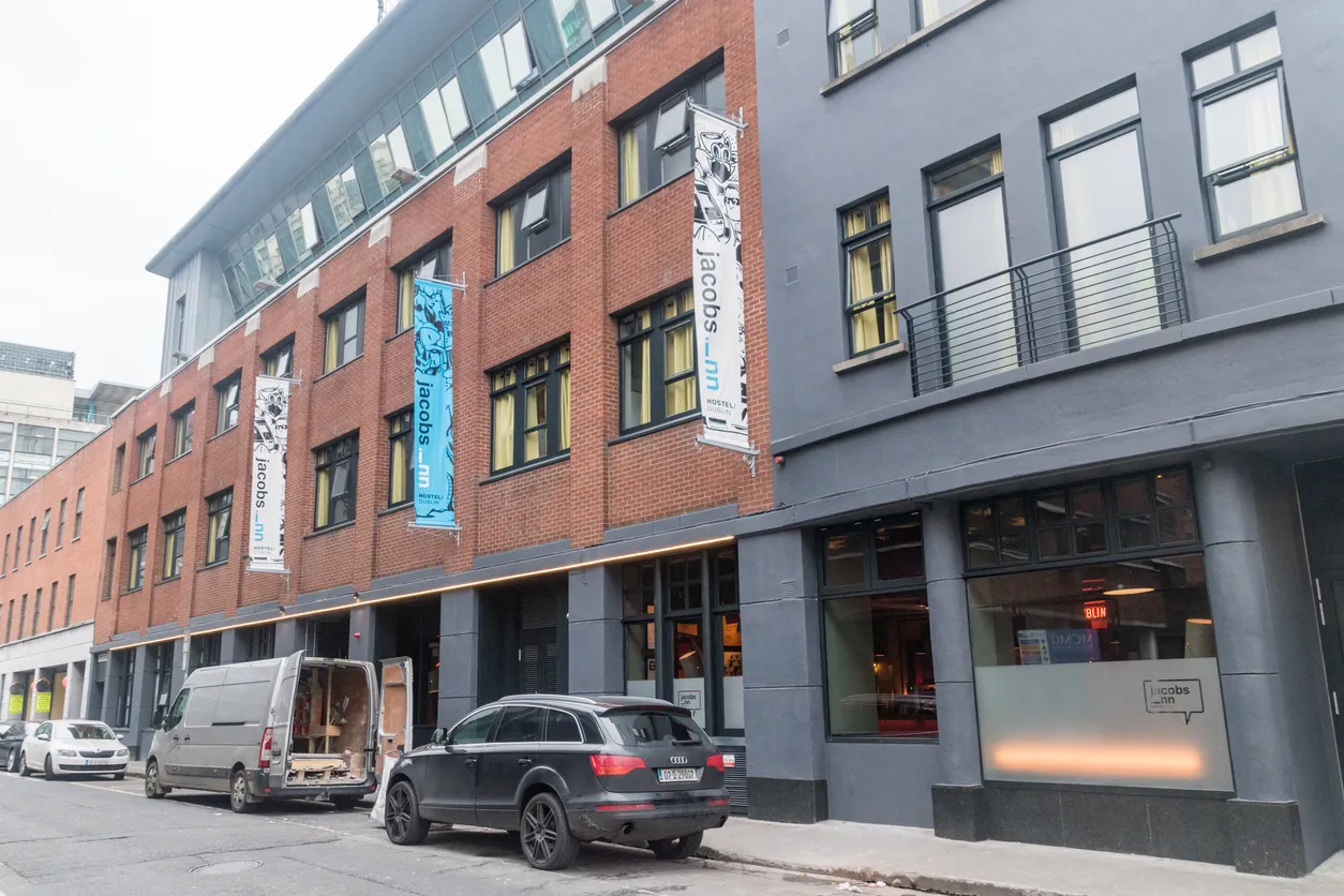 Dublin, Ireland - November 5, 2019: Jacobs Inn Hostel in Dublin.