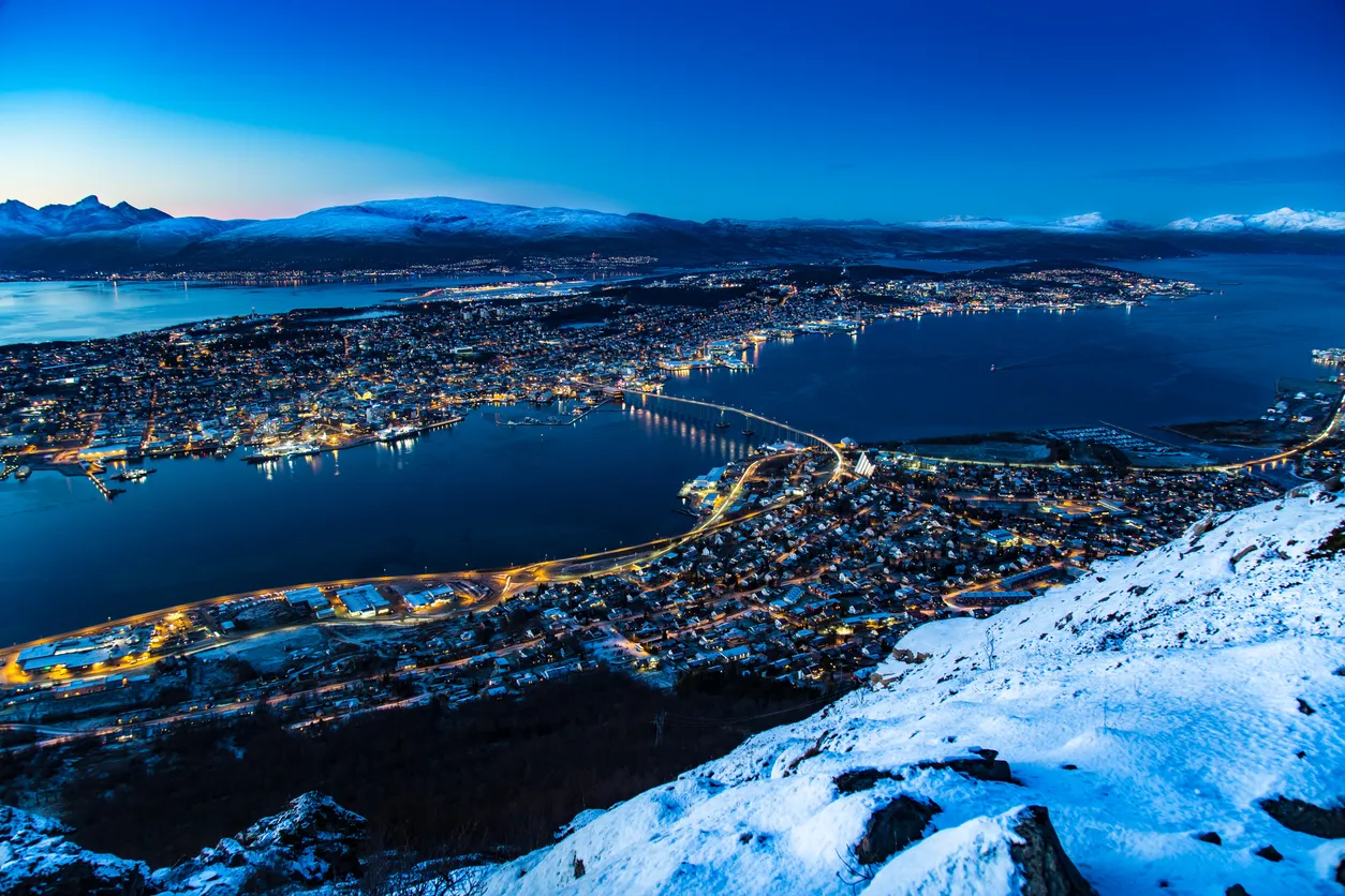 Panoramic view of Tromso Norway Scandinavia Europe