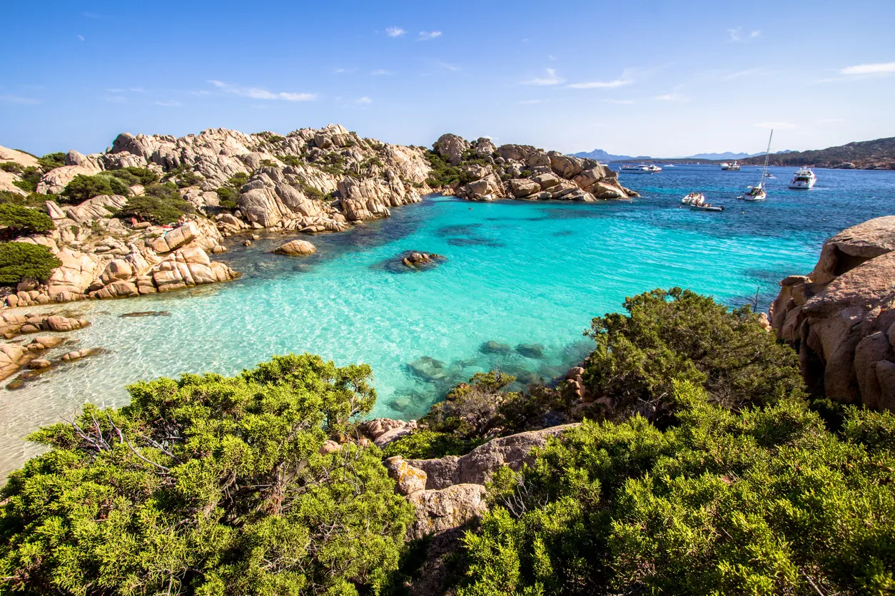 Beach of Cala Coticcio on Caprera island, Sardinia, Italy