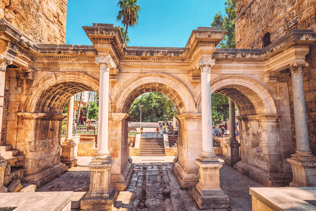 famous tourist and archaeological site of Antalya is The Emperor Hadrian