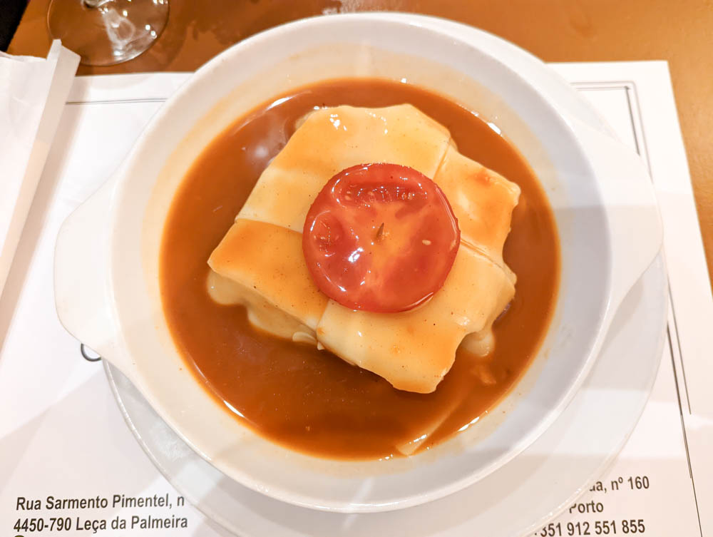 Franceschina, a cheese, meat and egg sandwich that