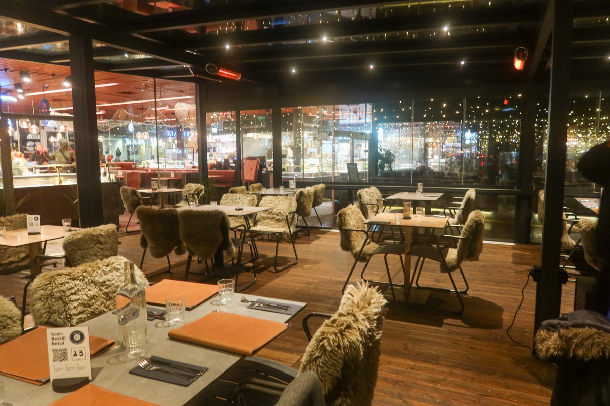 The inside of Fish Me restaurant in Bergen