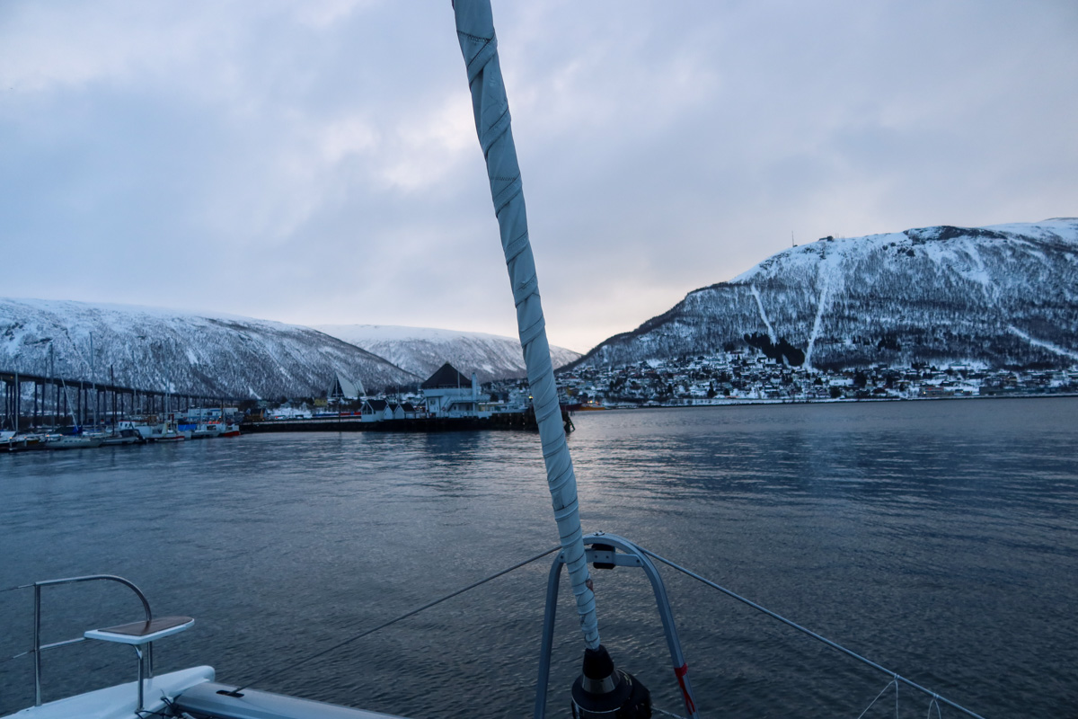 Looking out over the water from Tromso