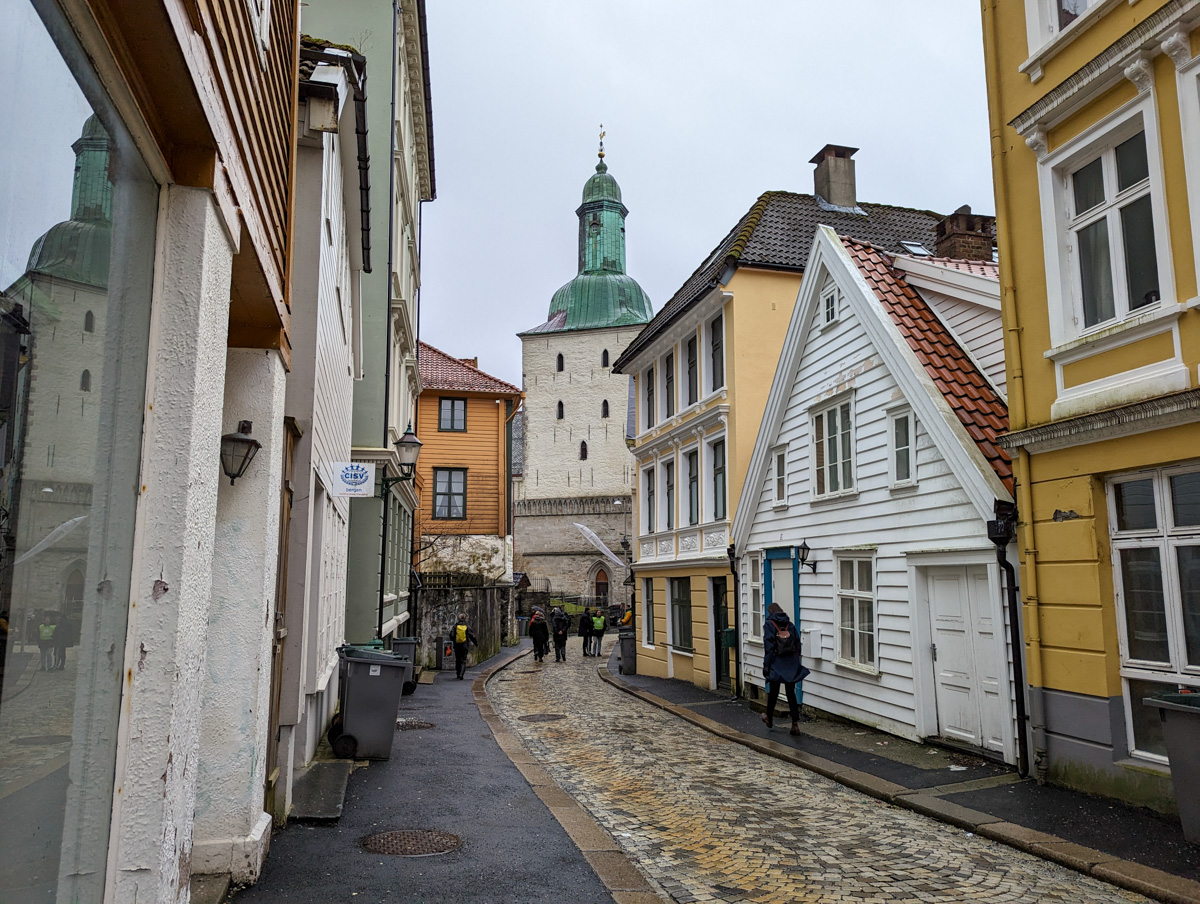 View of the city streets in Bergen