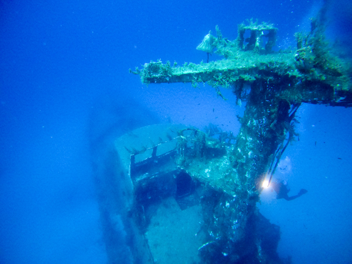 P29 patrol boat, a large vessel sitting underneath the water