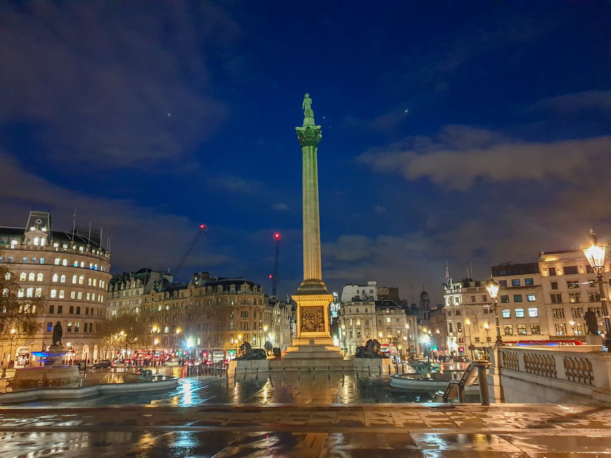 Leicester Square with a plinth