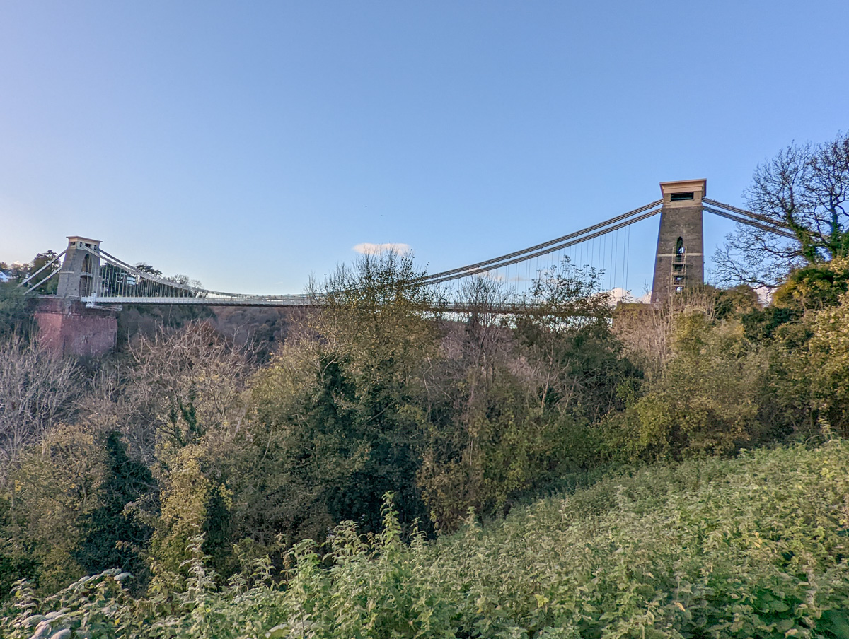 Clifton suspension Bridge in bristol in November.