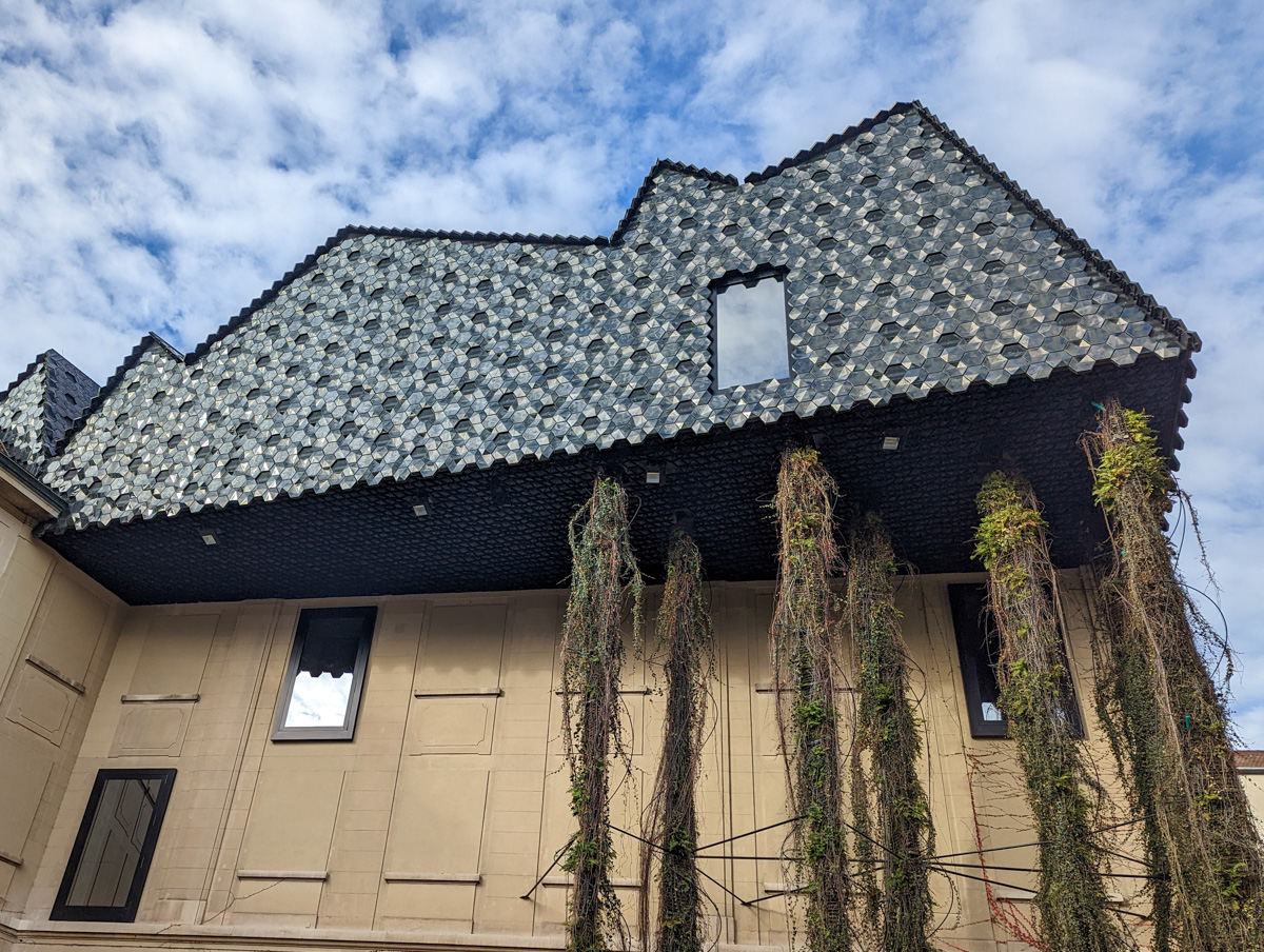 roof on top of a museum in Basel