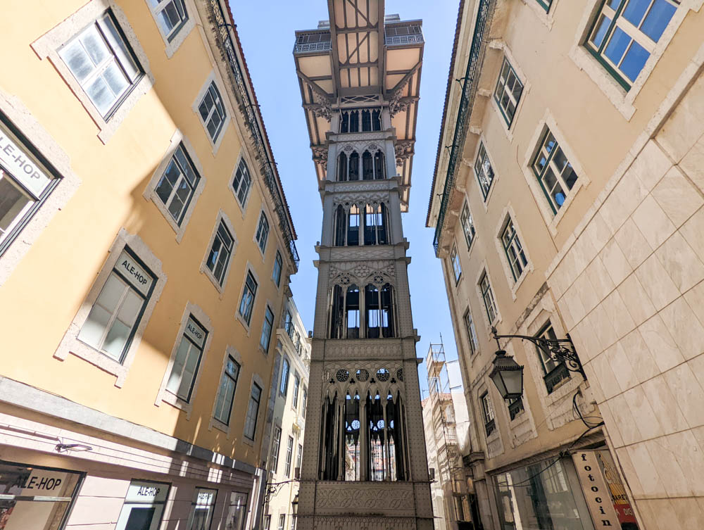 Santa Justa lift which leads up to a beautiful viewpoint
