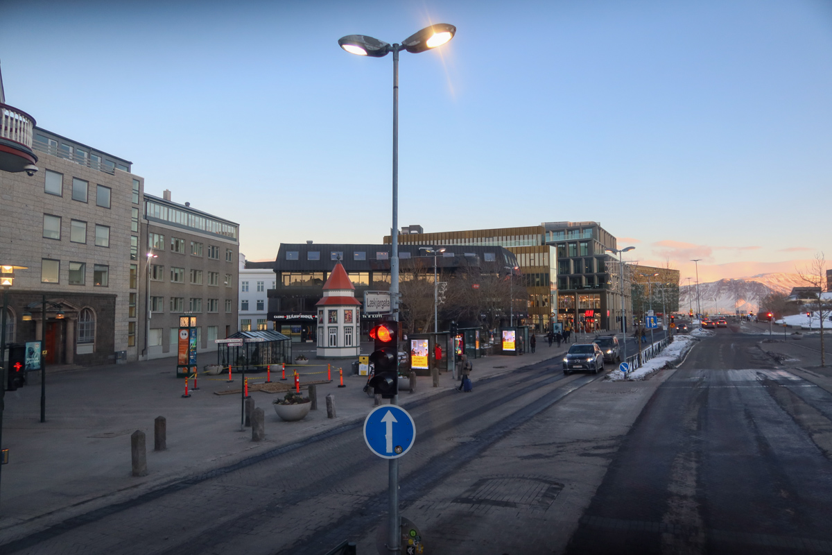 View from the City Bus sightseeing tour in Reykjavik, Iceland