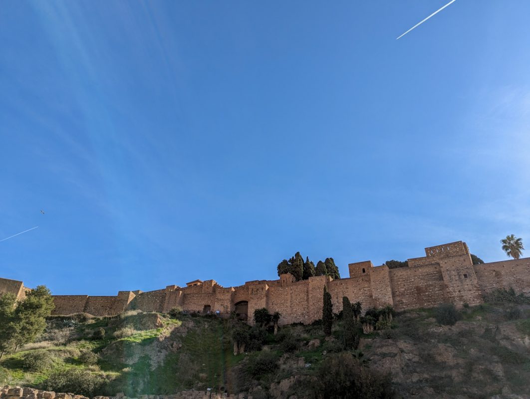 Alcazaba in Malaga in winter