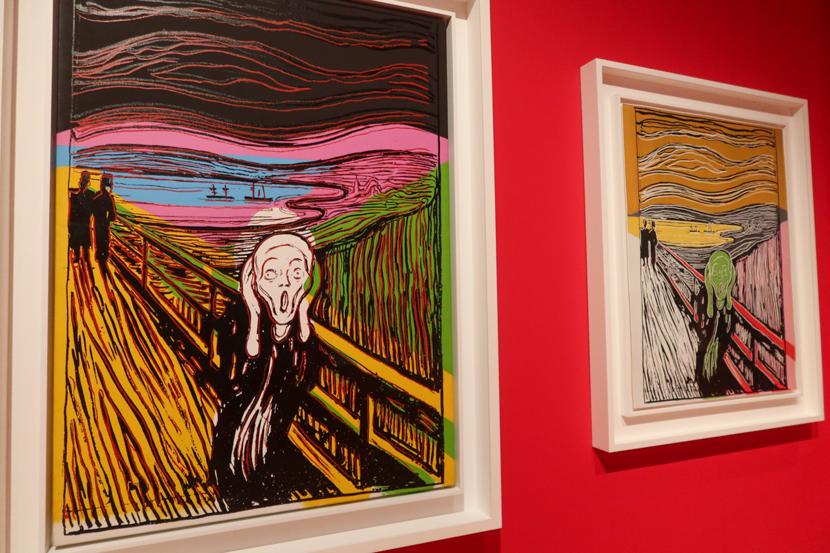 Edvard Munch collection in an art gallery in Bergen