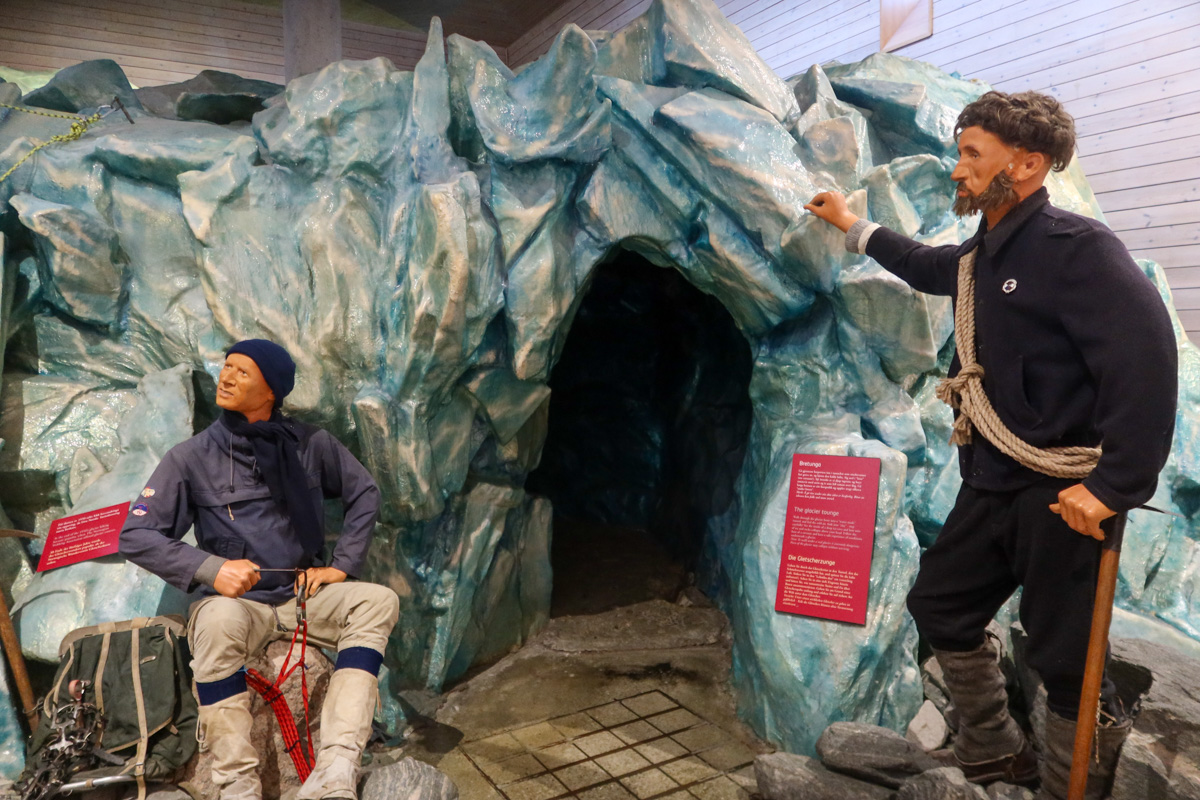 An ice cave from the Glacier Museum in Fjaerland, Norway