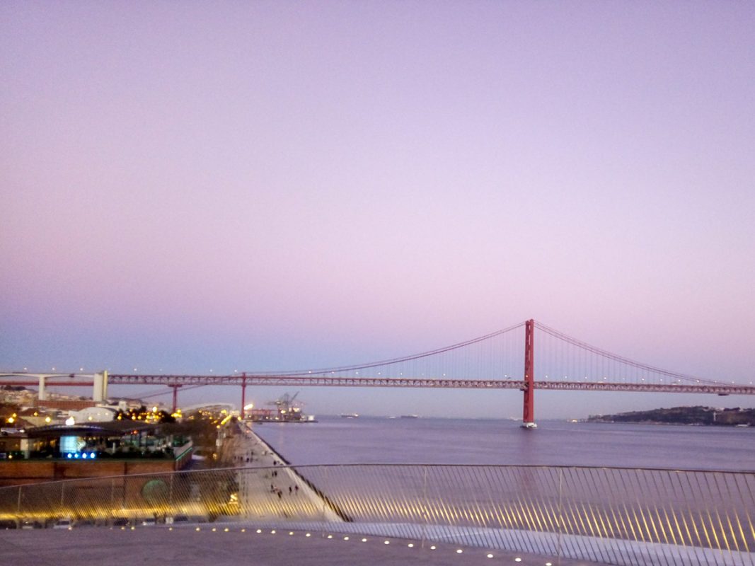 Golden sunset in Lisbon