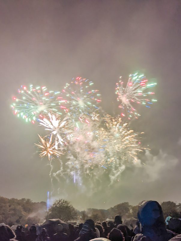 Fireworks in London in November.