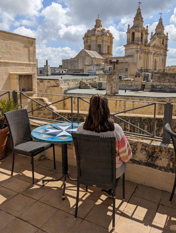 Looking out over city of Mdina in Malta during a winter visit.