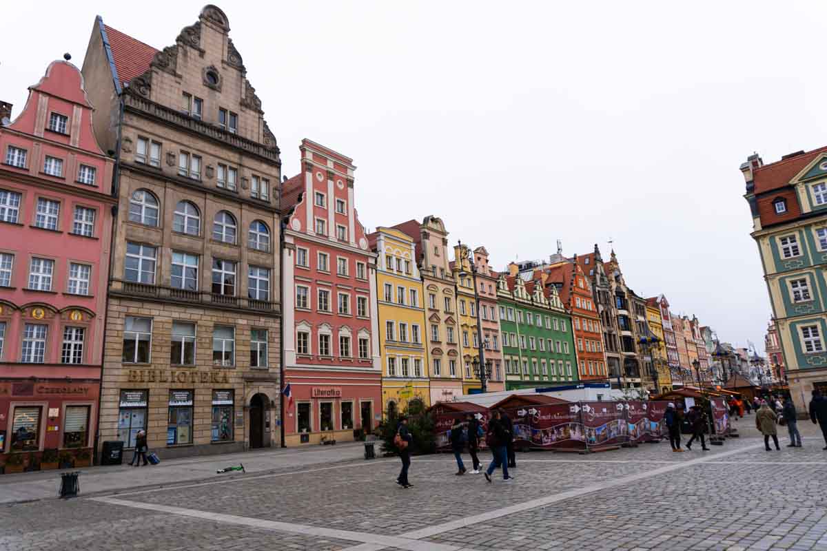 Wroclaw city centre in Poland