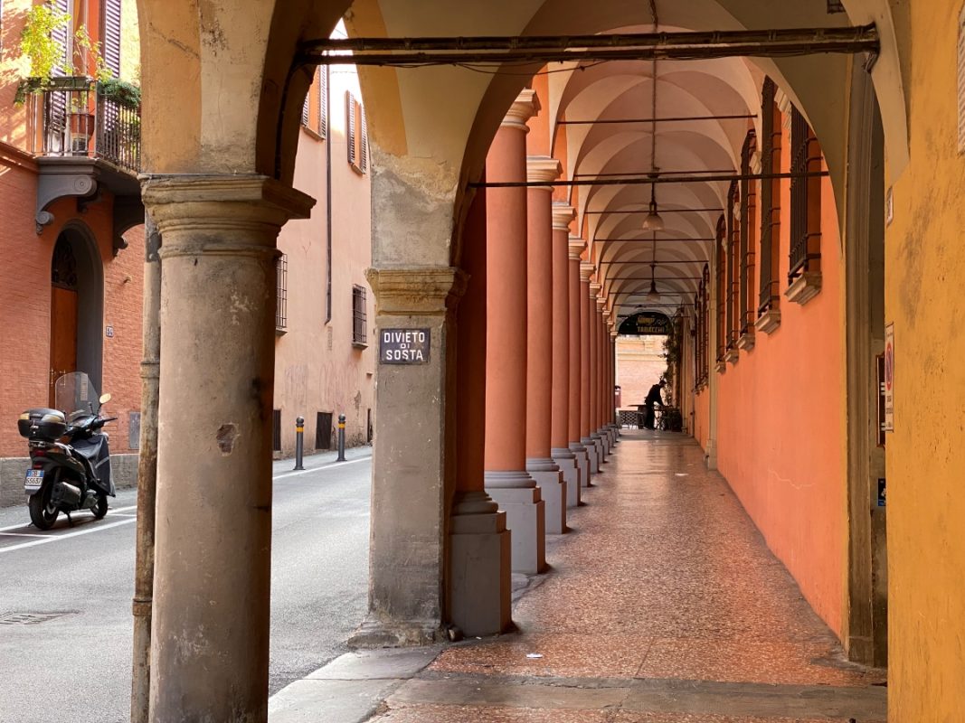 Bologna, a covered walkway 