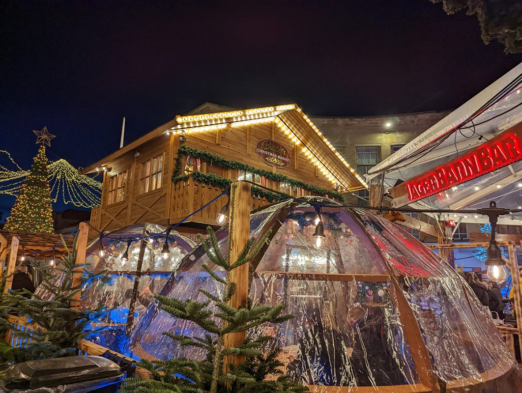View of bar at Bristol Christmas Market