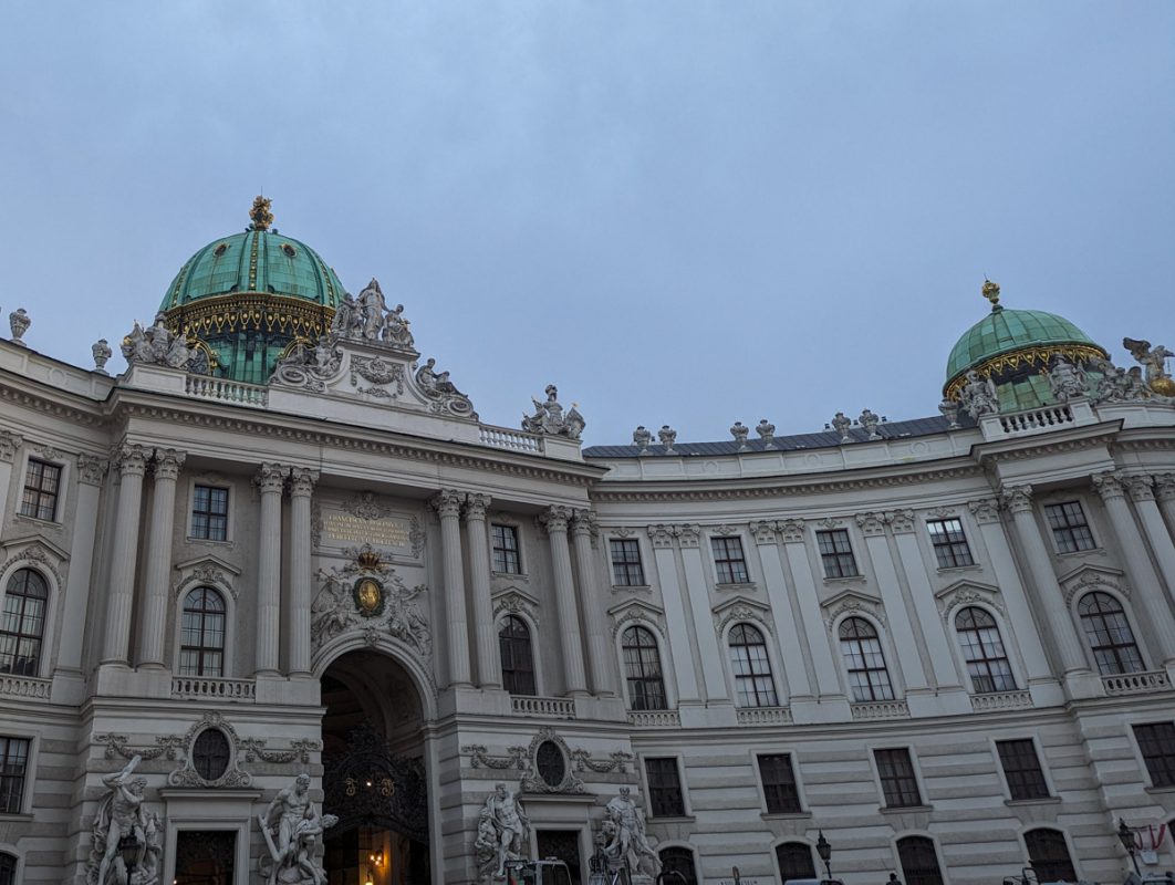 Hall in Vienna against a cloudy sky