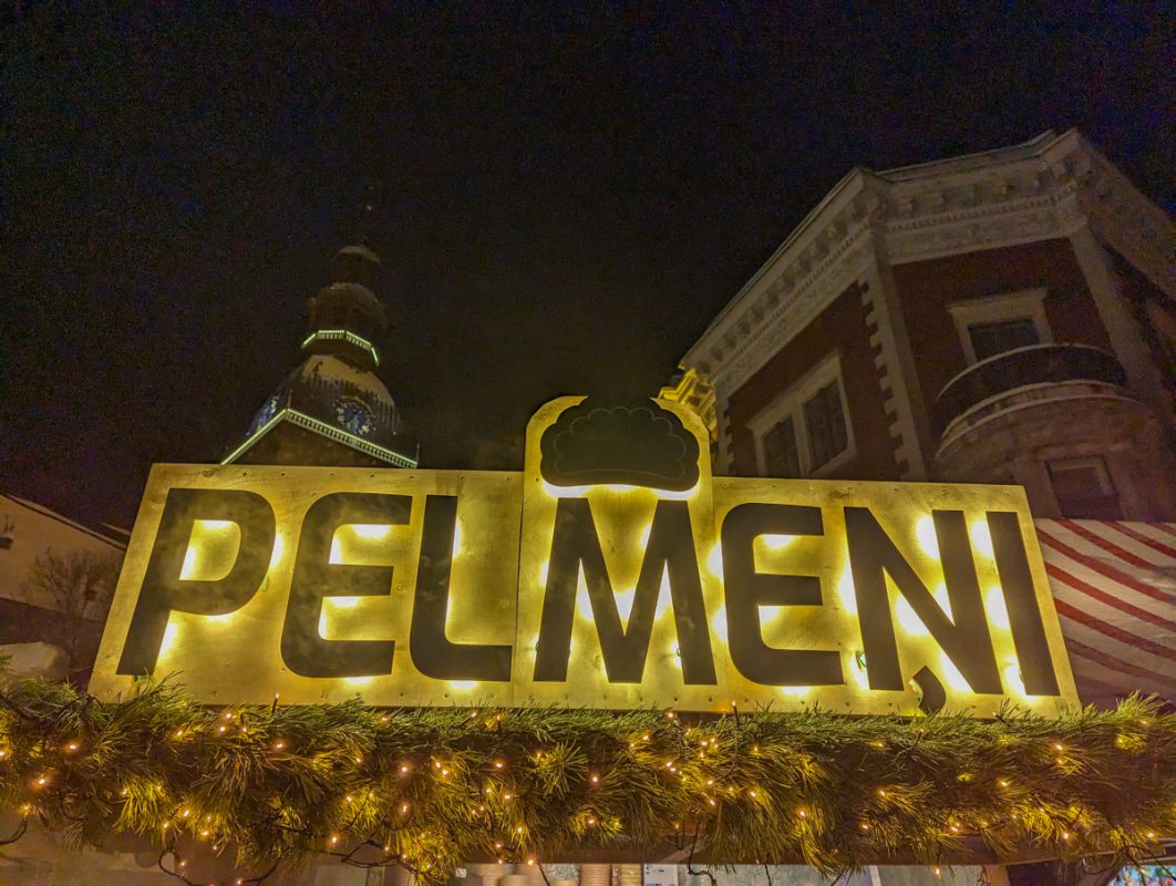 Pelmeni Dumplings at the Riga Christmas Market